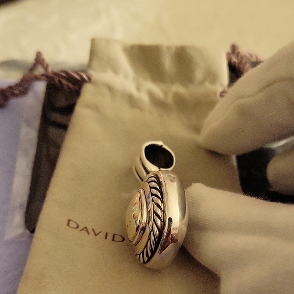 David Yurman Silver and Gold  Pendant - Picture 7 of 15